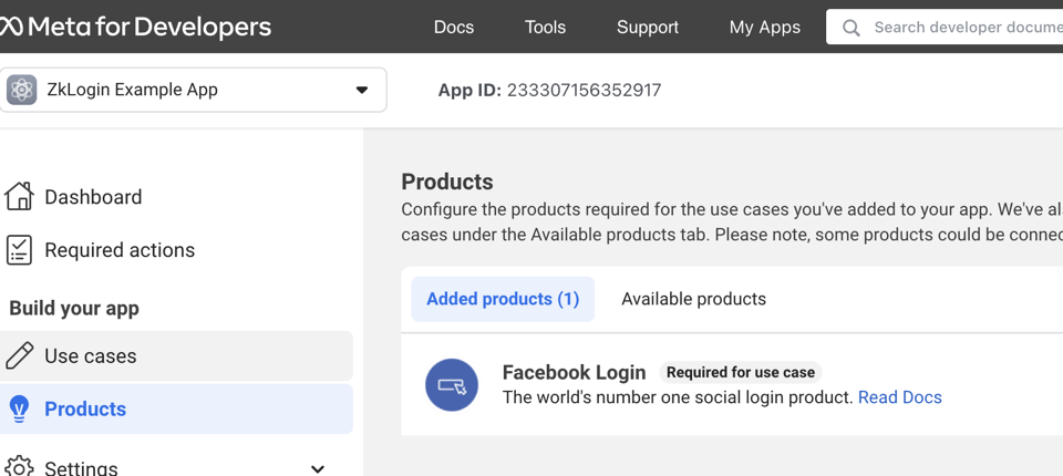 Sign up for Facebook developer account 1